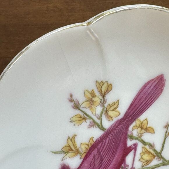 Cardinal Butter Pat Condiment Dish 4" Scallop Edge Made in Japan - Picture 3 of 5